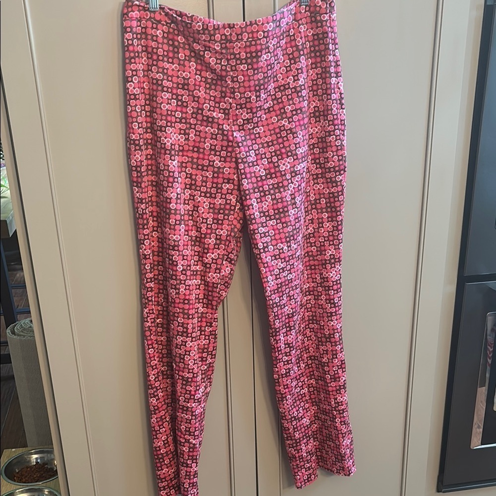 Sigrid Olsen Pink Patterned pants sz 14